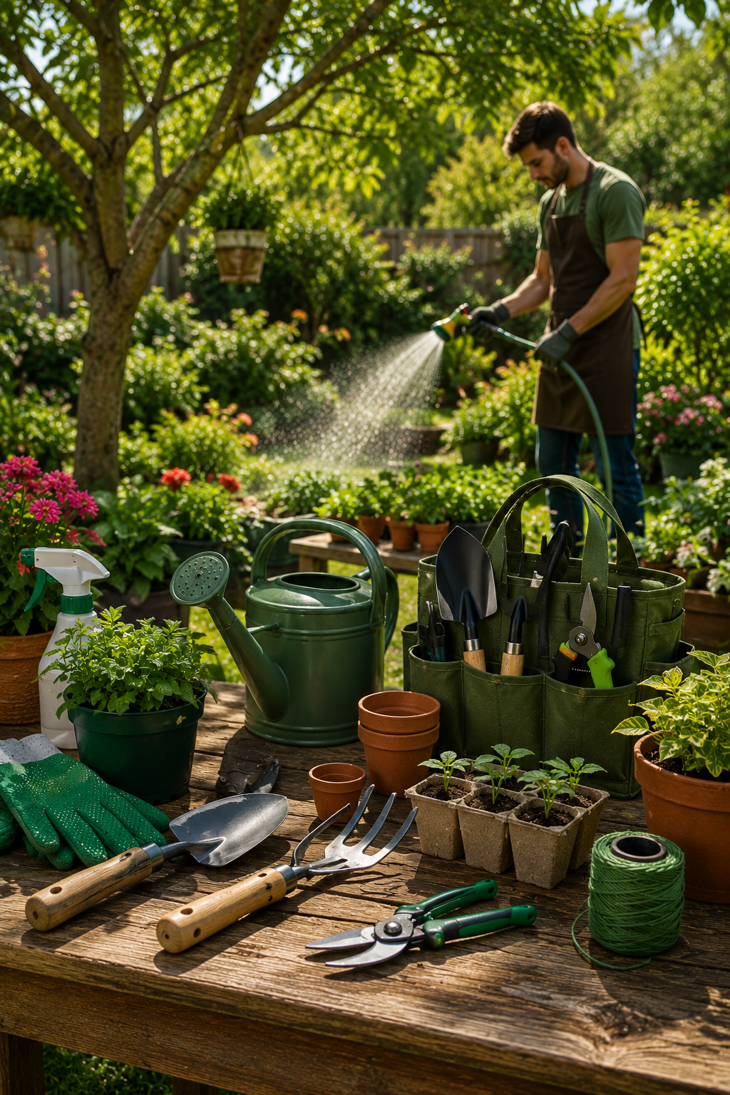 Gardening tools and seeds